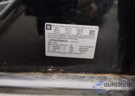 2013 Cadillac Srx Performance Collection z USA, uszkodzony, nr VIN 3GYFNHE30DS556105